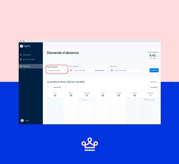 une capture d’écran d’un dashboard payfit