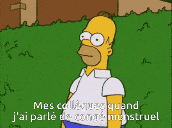 un gif d’homer simpson qui se cache dans des buissons