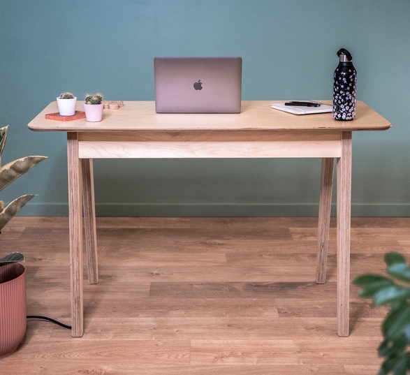 Petit bureau avec plateau en bois mesure