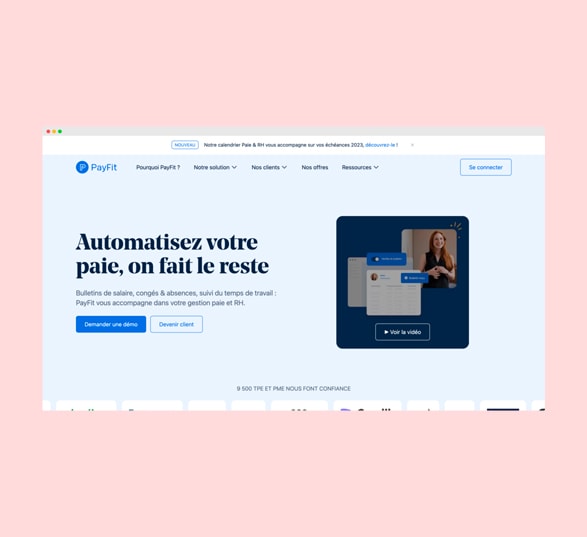 page d’accueil de l’outil payfit