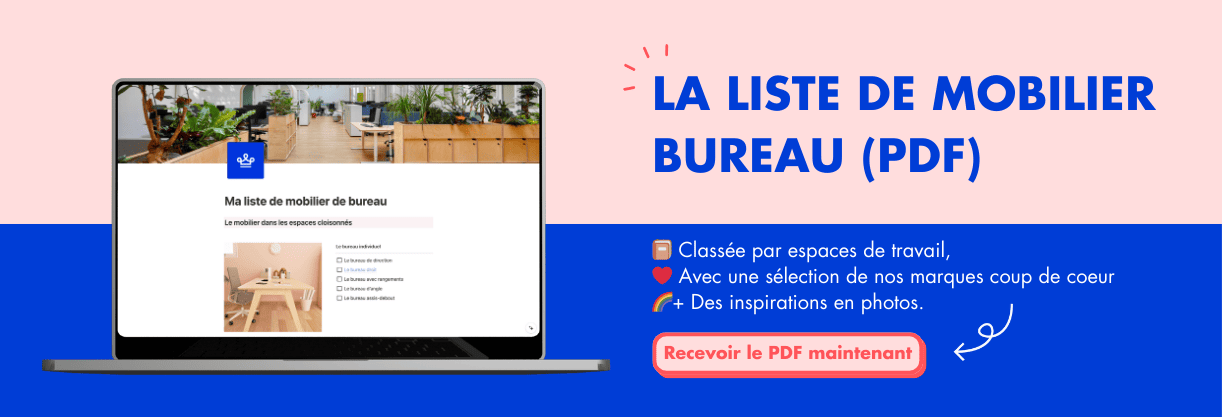 mobilier de bureau liste PDF à télécharger et imprimer