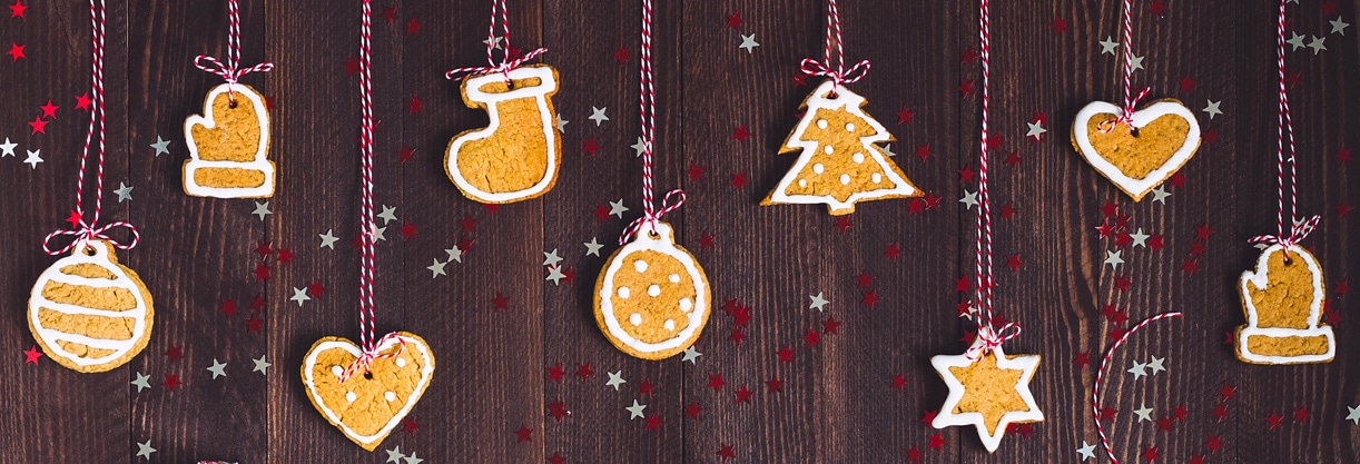 Décorations de Noël suspendues en biscuits